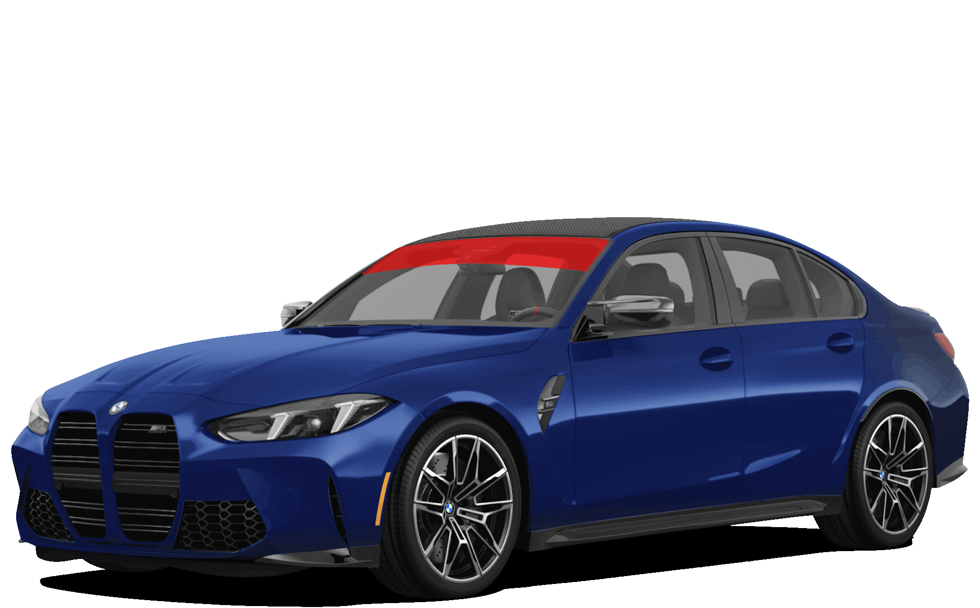 Windshield strip coverage on a Sedan / Coupe